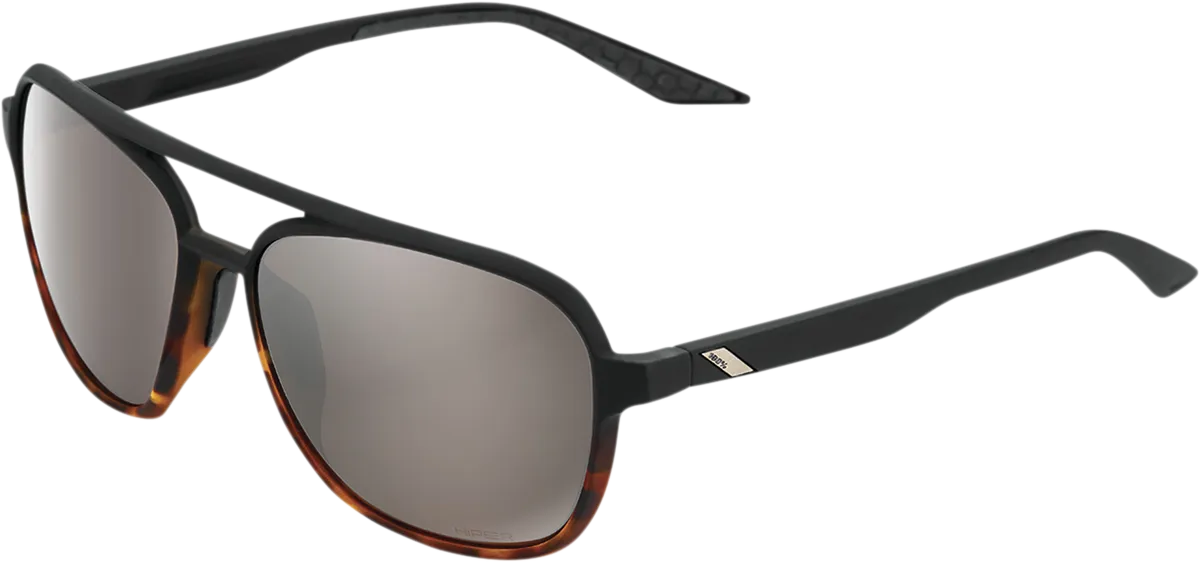 100% Kasia Sunglasses - Black - Silver Mirror 61042-404-01
