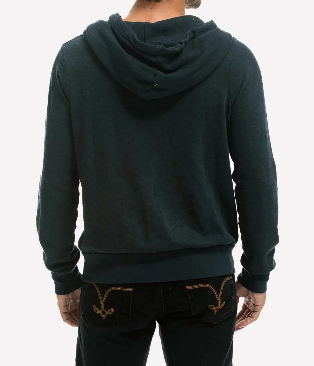 5 Stripe Hoodie in in Charcoal Blue