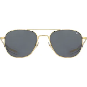 American Optical Big General Sunglasses | Gold/Polarized Nylon Grey