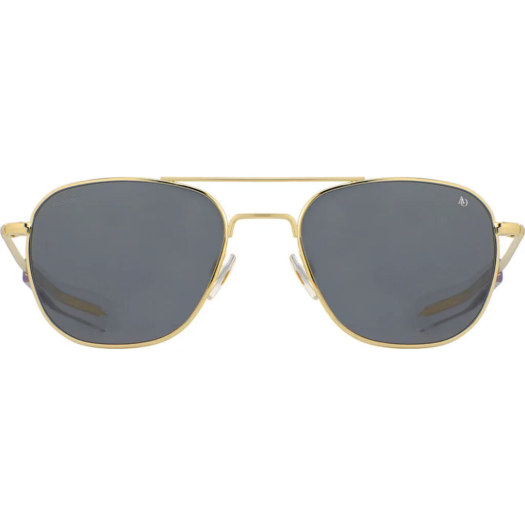 American Optical Big General Sunglasses | Gold/Polarized Nylon Grey