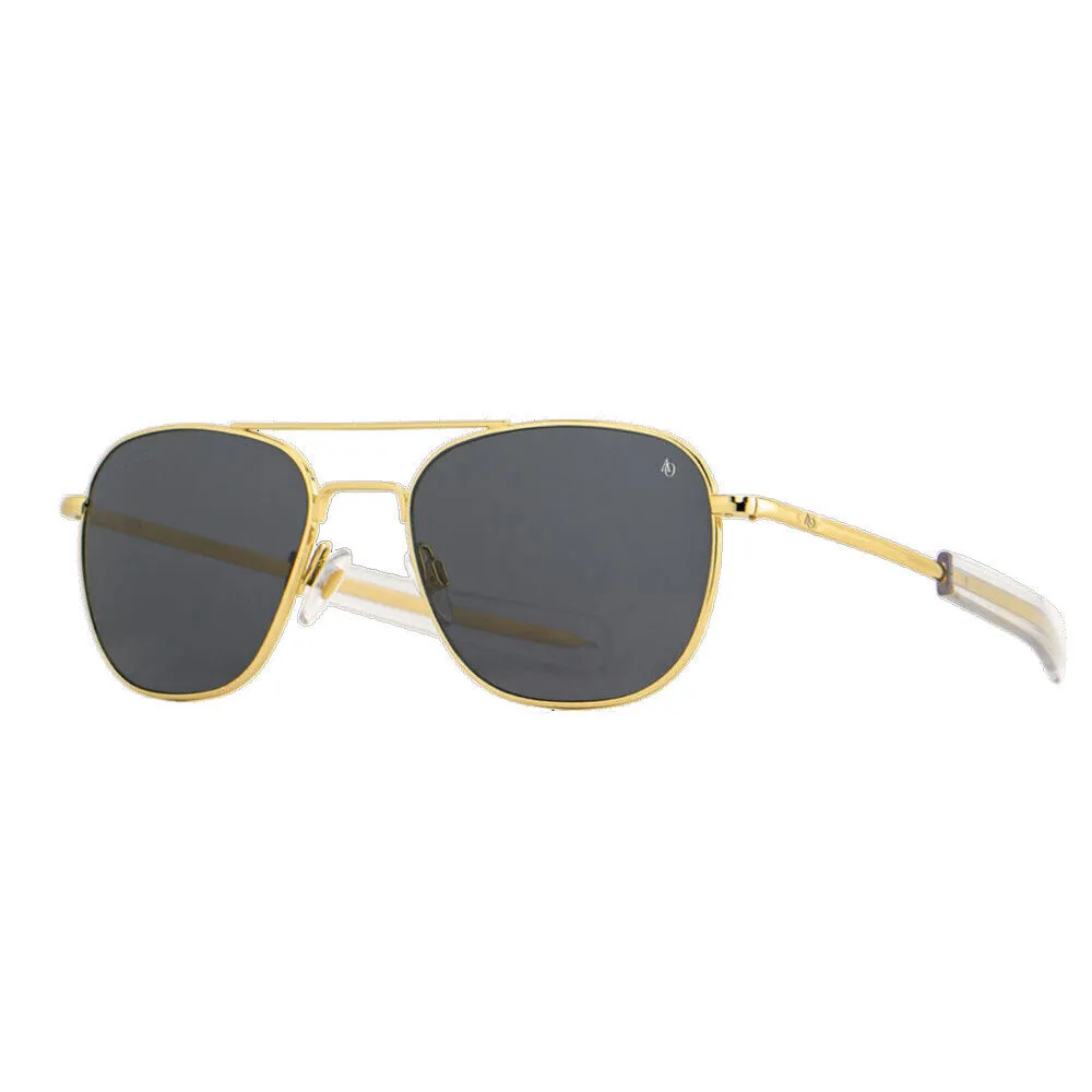 American Optical Big General Sunglasses | Gold/Polarized Nylon Grey