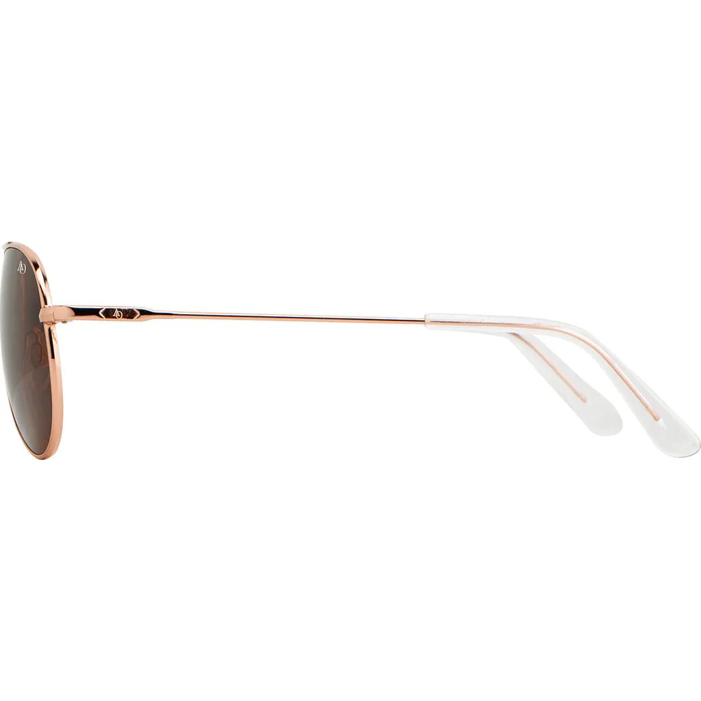 American Optical Big General Sunglasses | Rose Gold/Polarized Glass Brown
