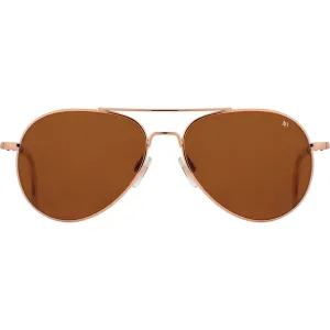 American Optical Big General Sunglasses | Rose Gold/Polarized Glass Brown