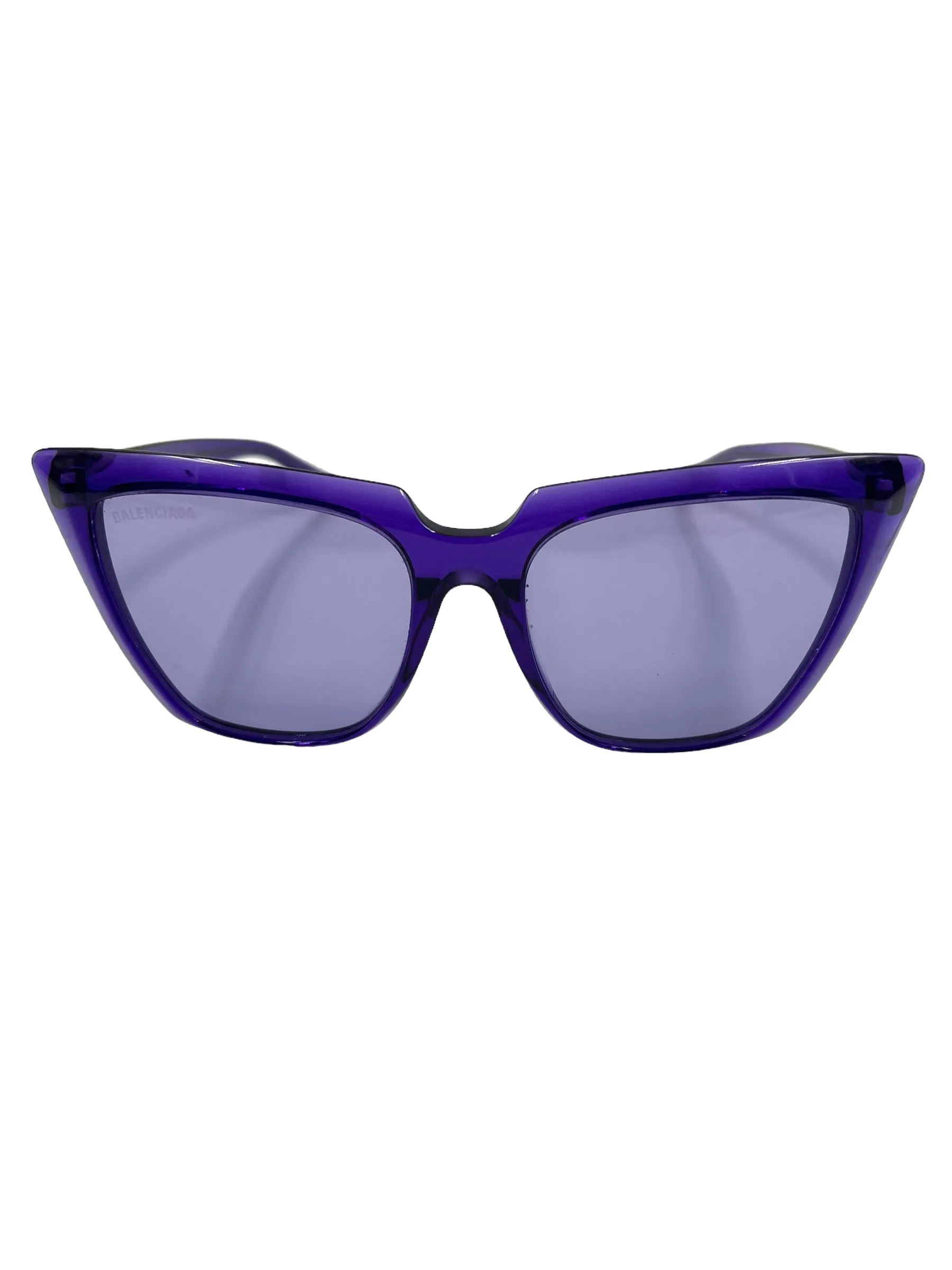 Balenciaga BB0046S 55mm Purple Squared Cat Eye Sunglasses