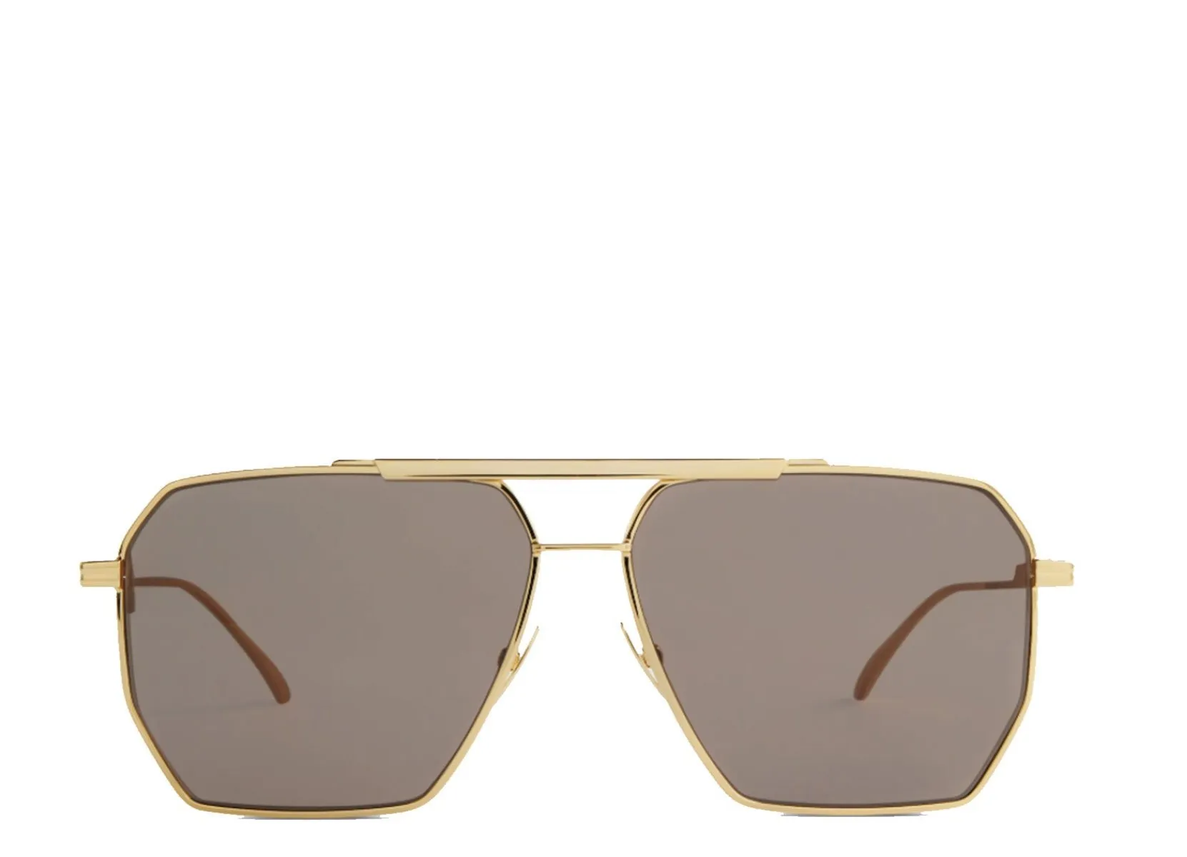 BV 1012S Aviator Sunglasses, Gold/Brown