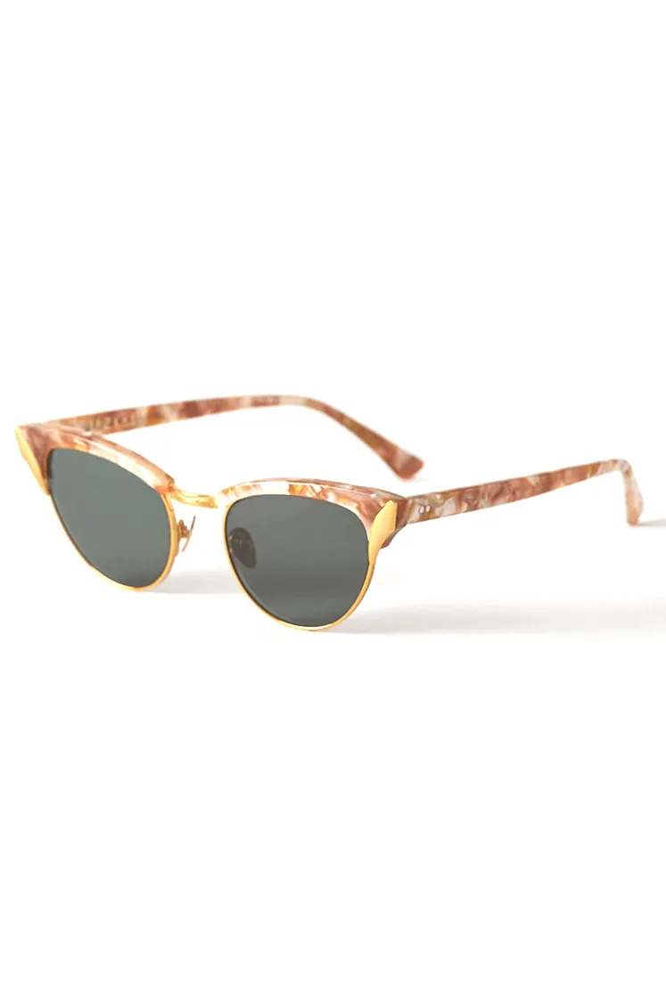 EPOKHE AUSTYN SUNGLASSES - MARBLE TORTOISE POLISHED GOLD/GREEN