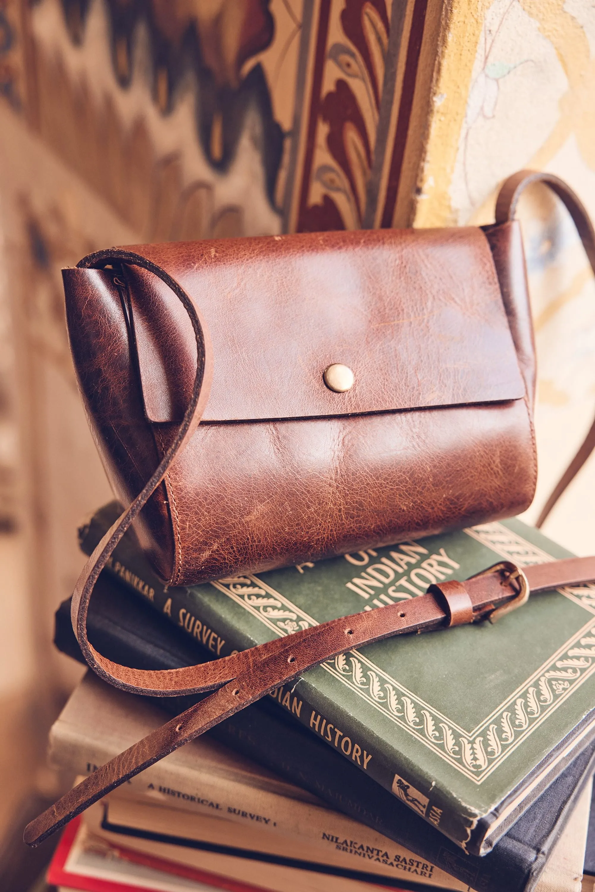 GHOST DARK BROWN LEATHER MINI BAG