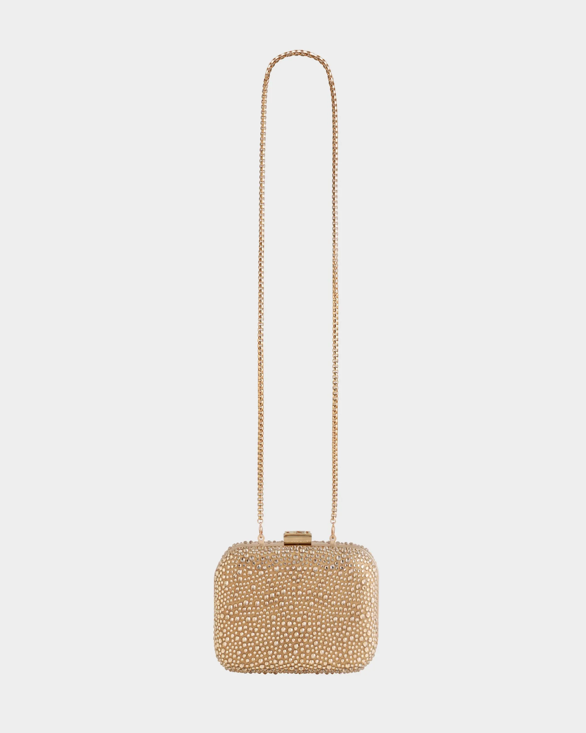 Gold Clutch With Rhinestones