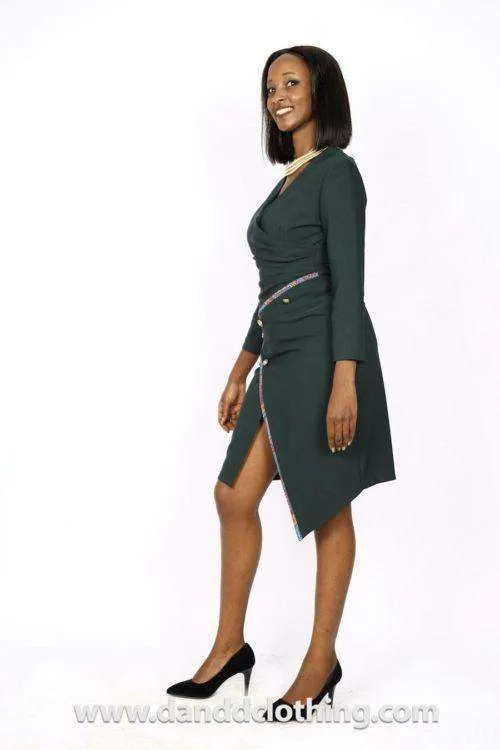 Ladies Office Dress Green
