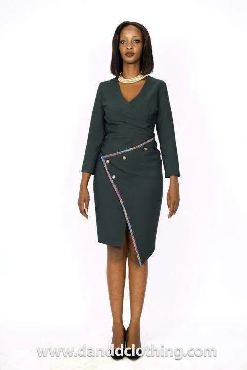 Ladies Office Dress Green