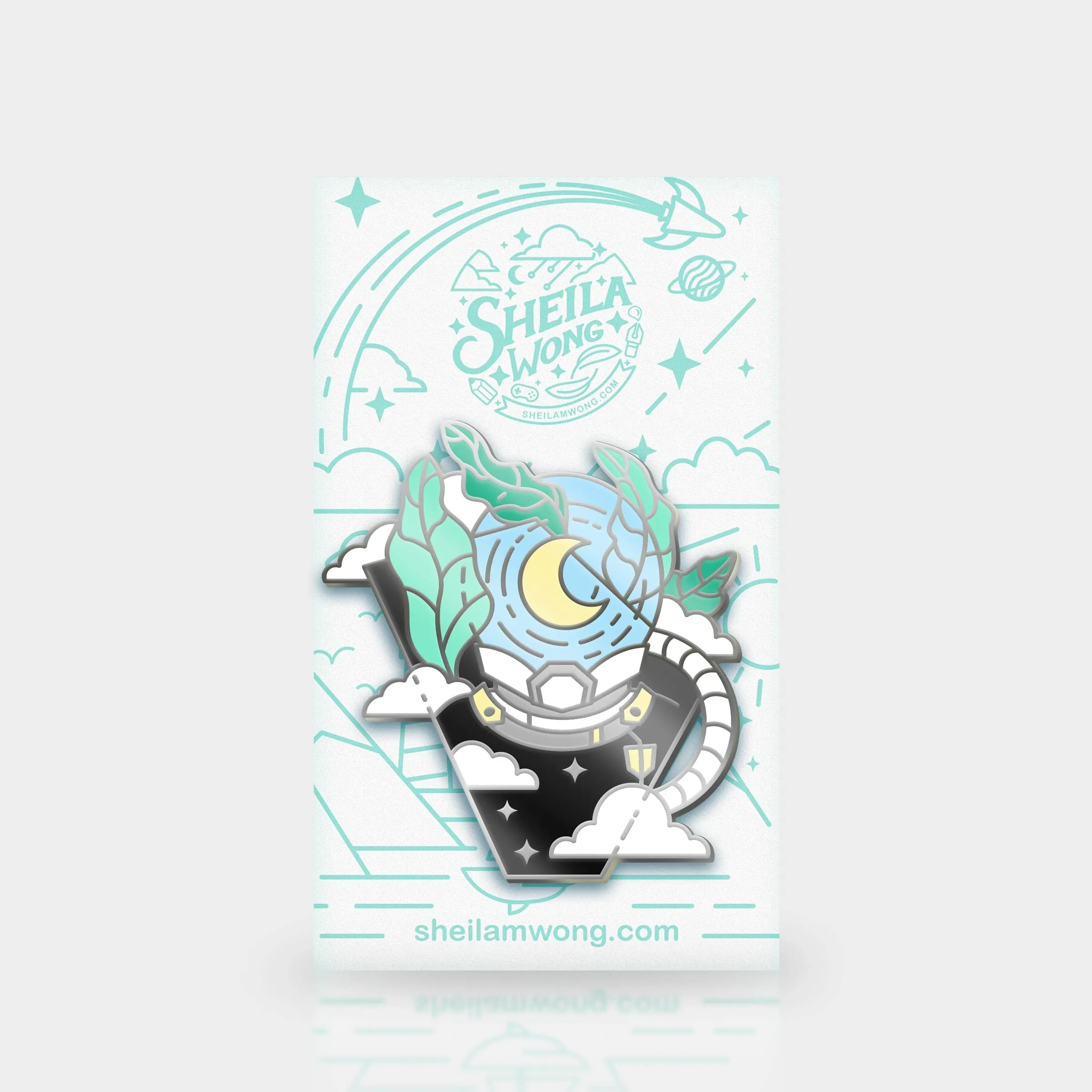 Lunar Tides: Lyrata Enamel Pin