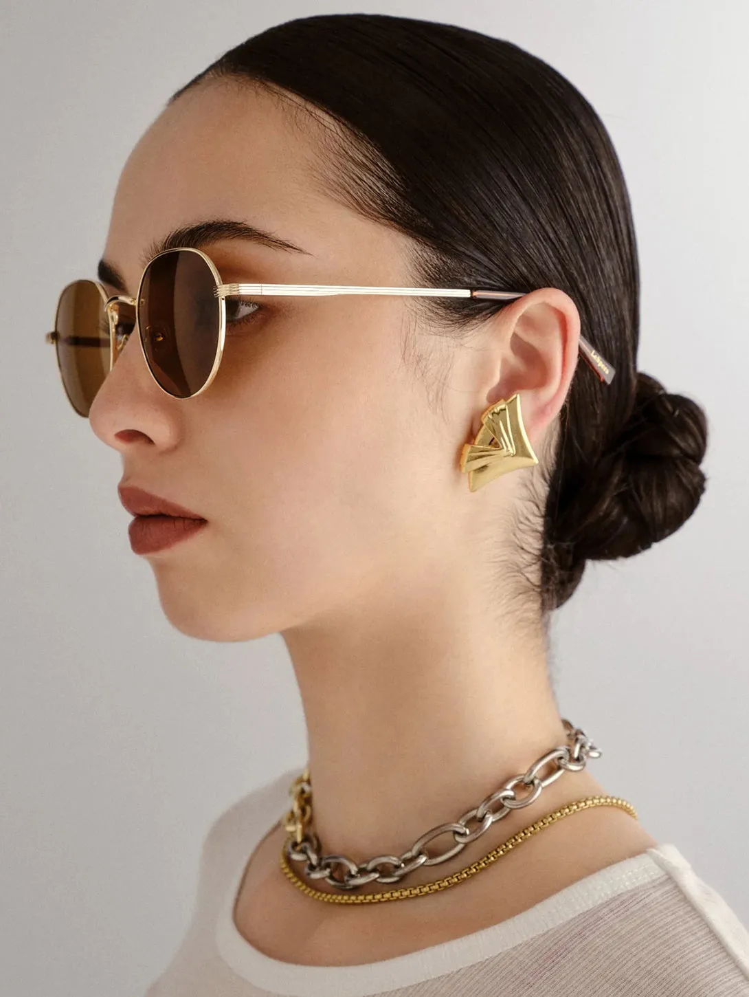 Odyssey Sunglasses - Gold Light Brown Mono
