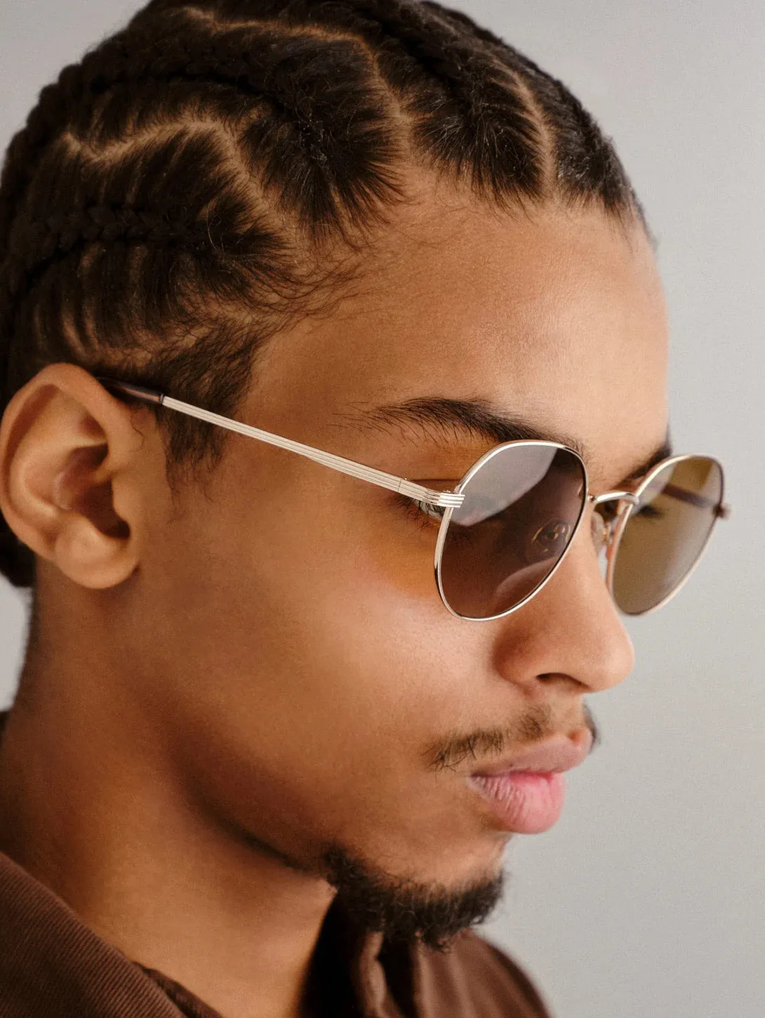 Odyssey Sunglasses - Gold Light Brown Mono