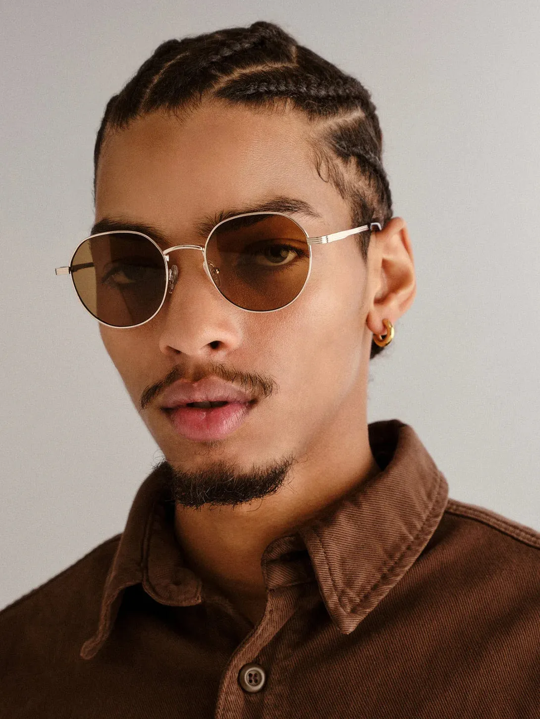 Odyssey Sunglasses - Gold Light Brown Mono
