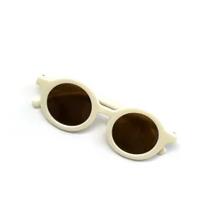 Retro Round Kids Sunglasses Matt Finish: Cream