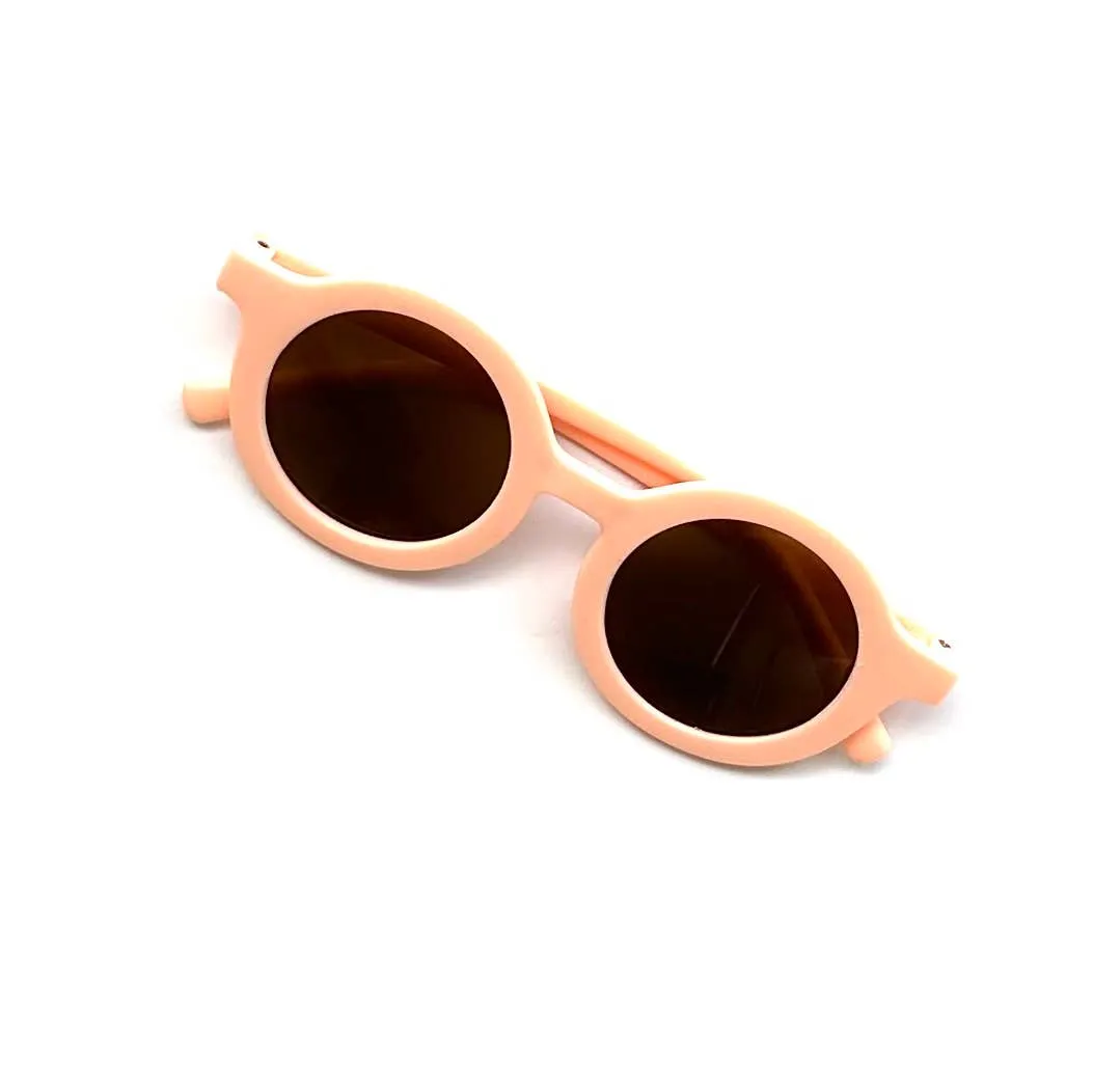 Retro Round Kids Sunglasses Matt Finish: Cream