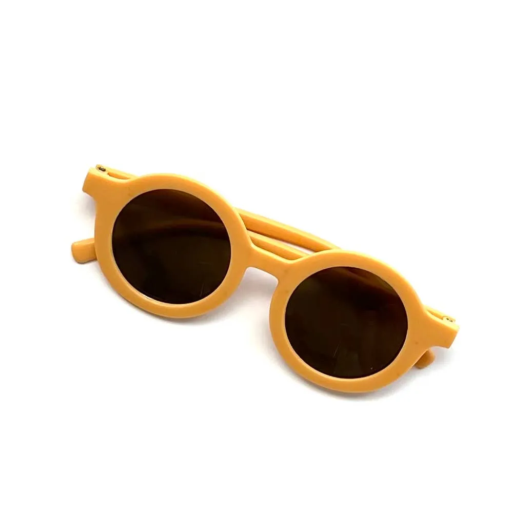 Retro Round Kids Sunglasses Matt Finish: Dark Beige