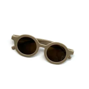 Retro Round Kids Sunglasses Matt Finish: Dark Beige