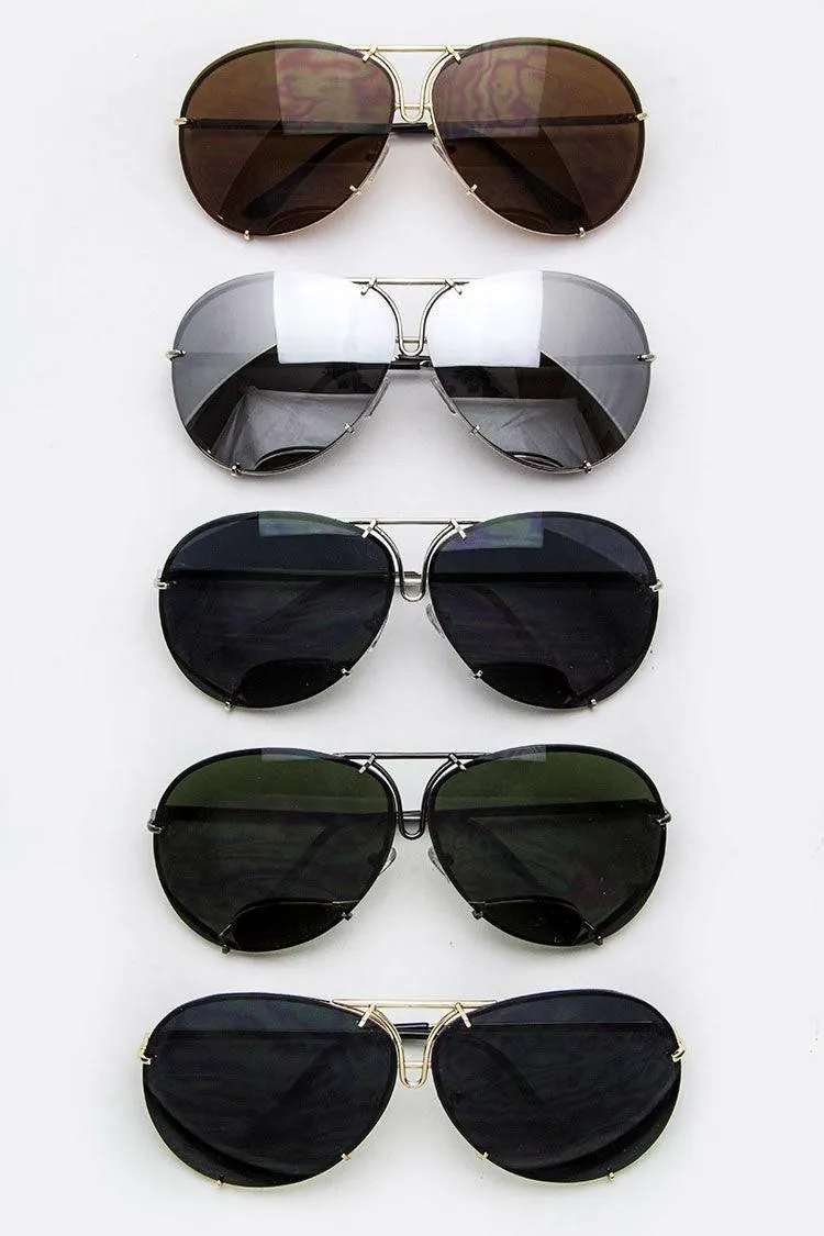 Rimeless Aviator Sunglasses