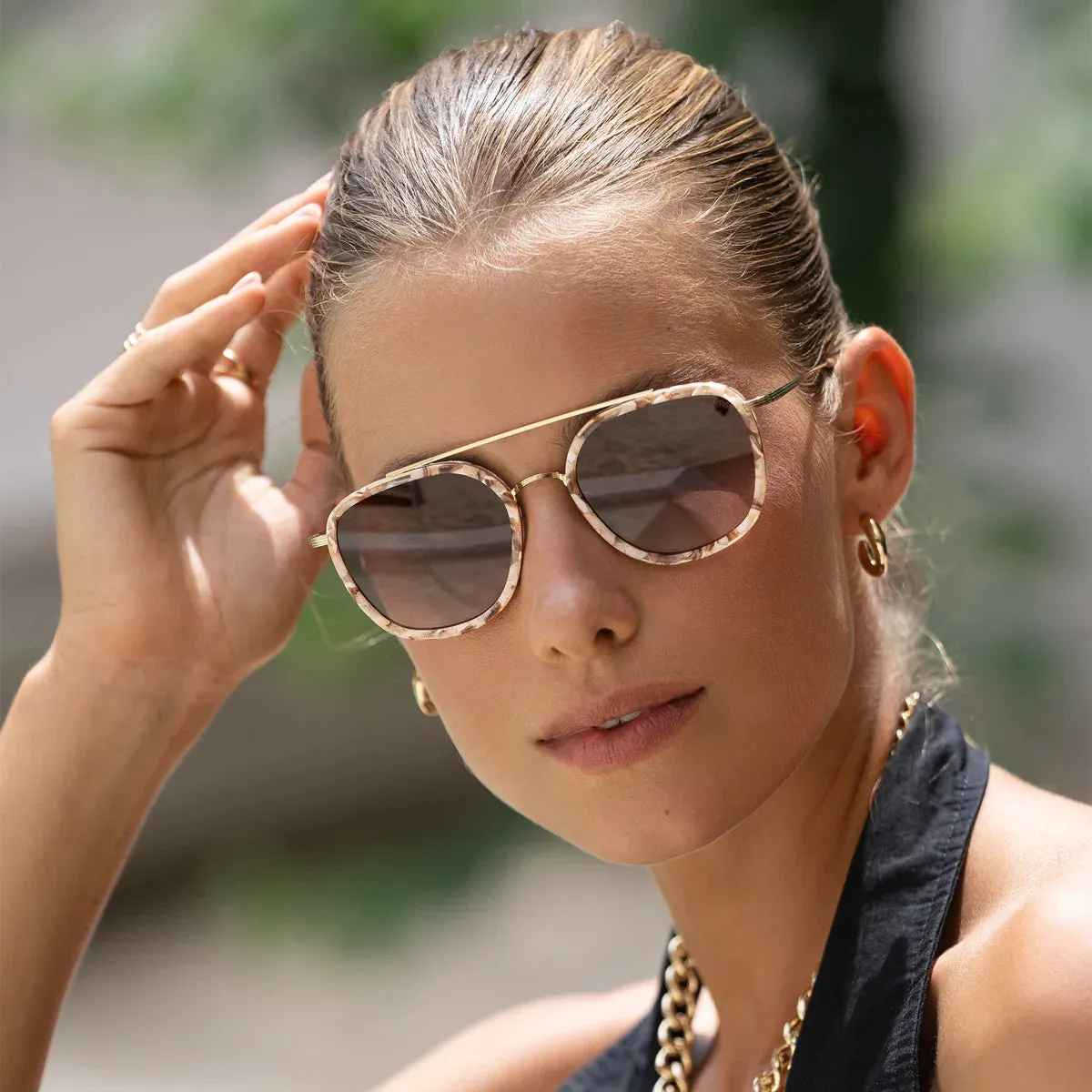 Sunglasses- Weston Pink Pearl/Brown (180-7)