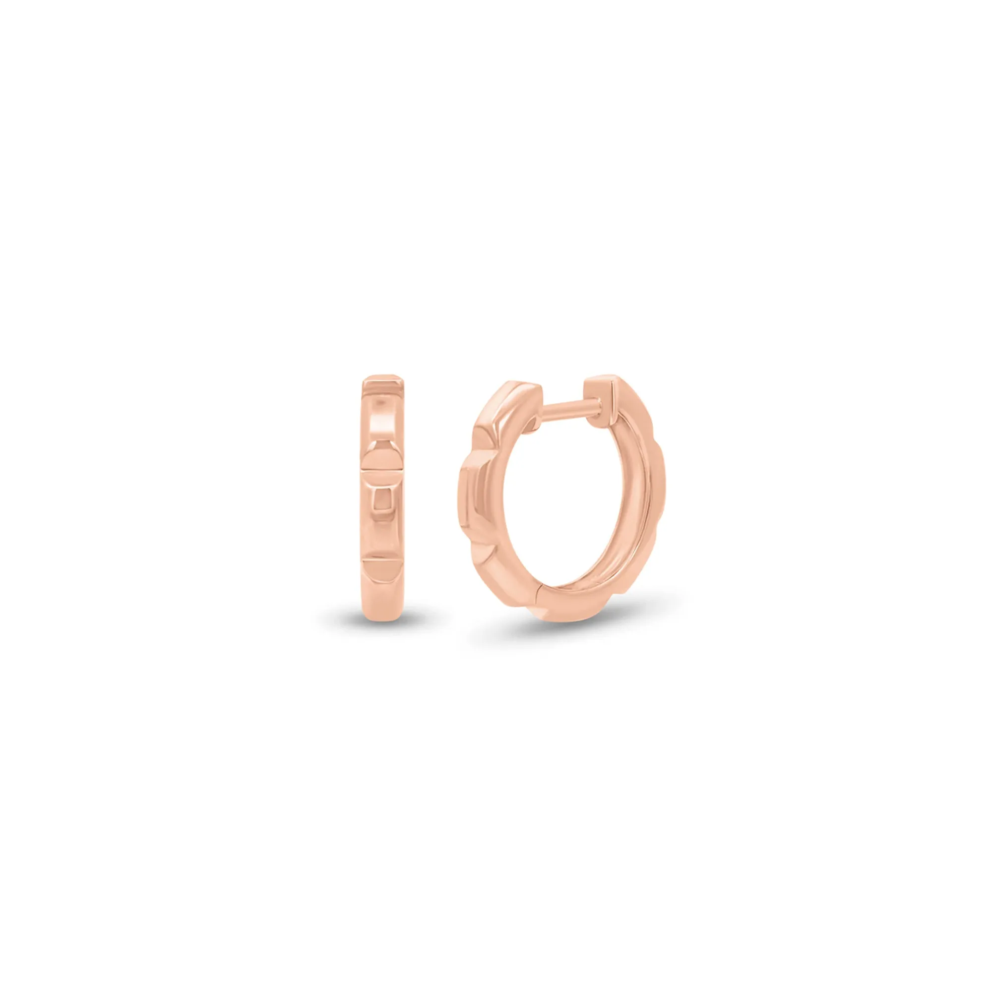 Textured Gold Huggie Earrings