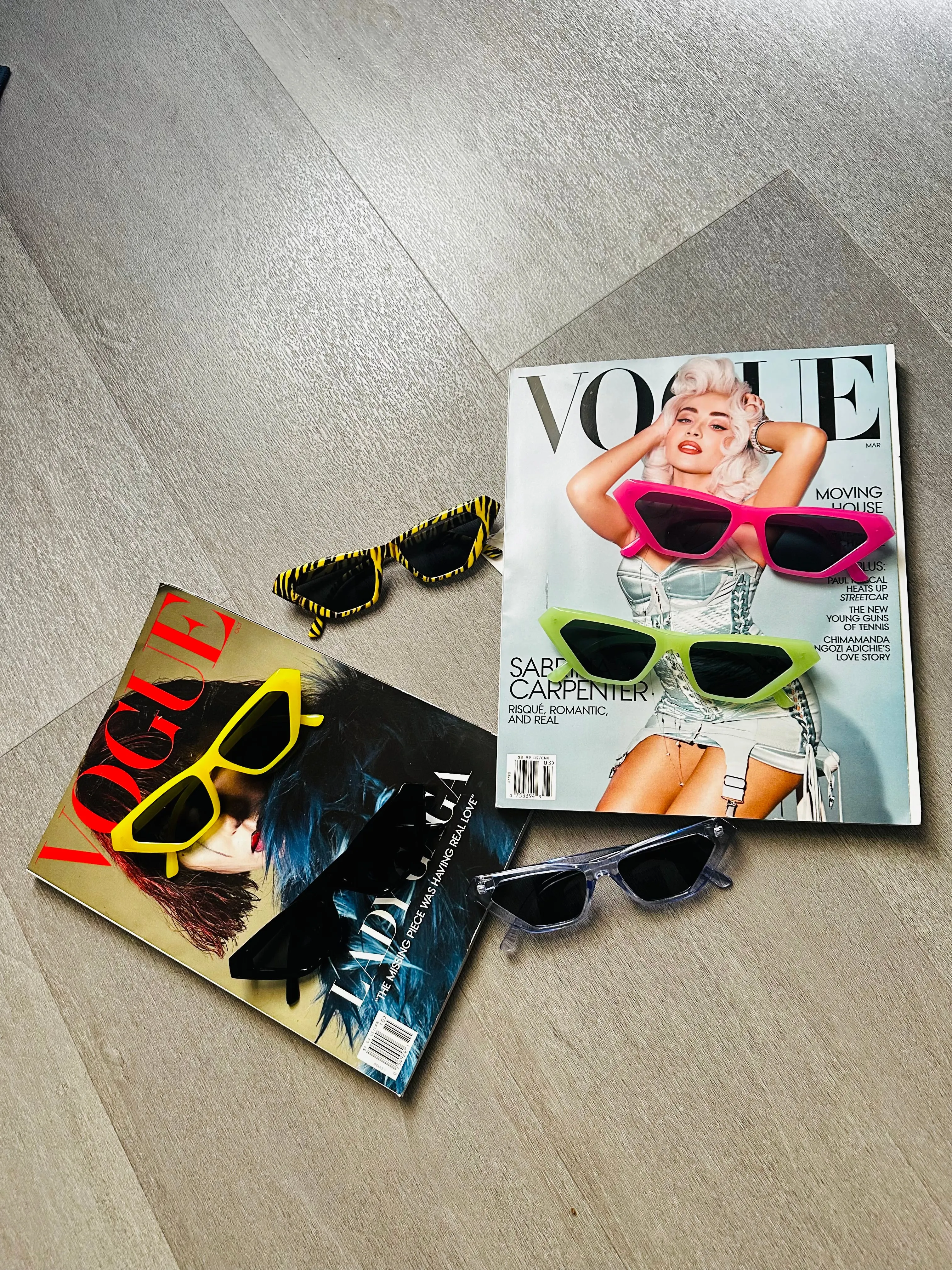 Vogue Sunnies UV 400 Protection Tinted Triangle Retro Cat Eye Sunglasses
